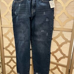 Nordstrom Blue Relaxed Jeans with Distressing